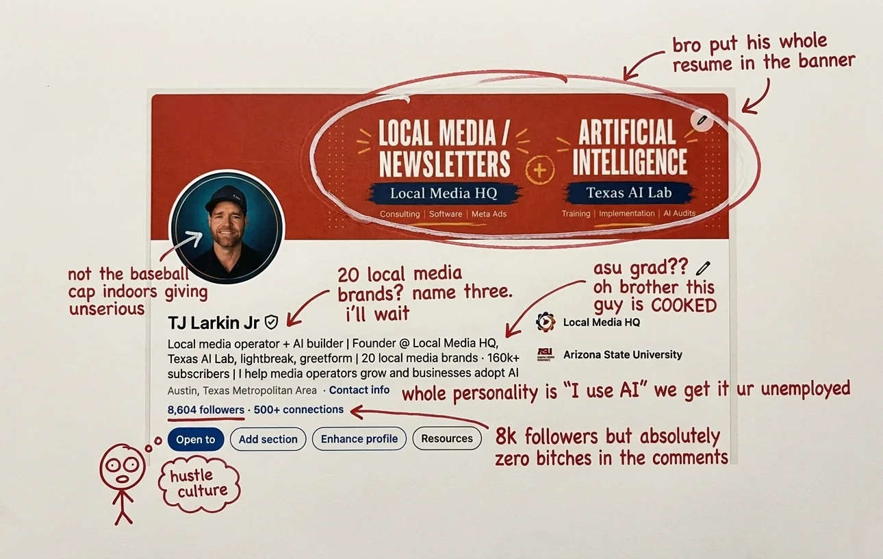 Example roast: Gen Z × LinkedIn